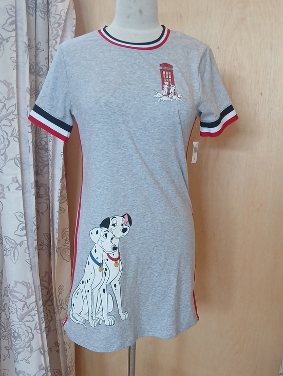 Disney Dresses & Skirts - Grey Disney 101 Dalmatians Crewneck Pet-Themed T-Shirt Dress